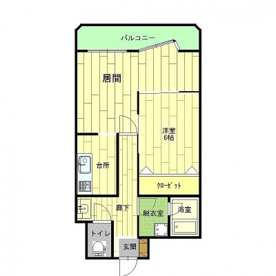 ロイヤルシティ弐番館青柳 402号室間取り図(現況を優先します)