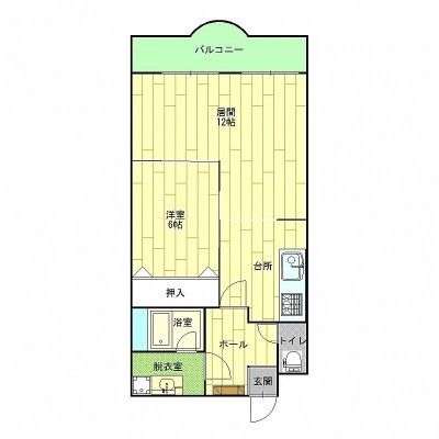 ロイヤルシティ弐番館青柳 406号室間取り図