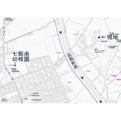七飯南幼稚園を上がってすぐです
