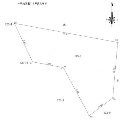 地番123-9が北斗市道です。