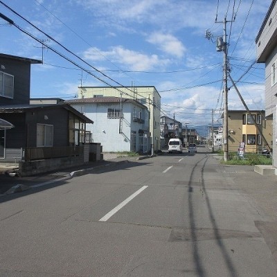 ゆったりとした前面道路