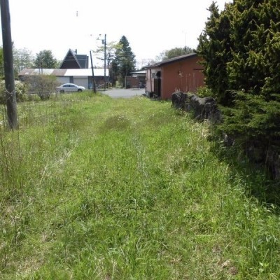 敷地横道路から(正面バス通り)