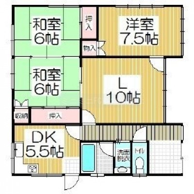 幕西アパート1F 間取り