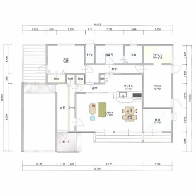 竹原町モデルハウス(平面図)