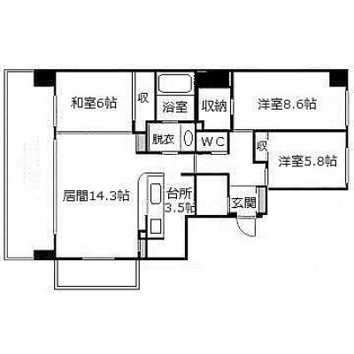広々3LDK