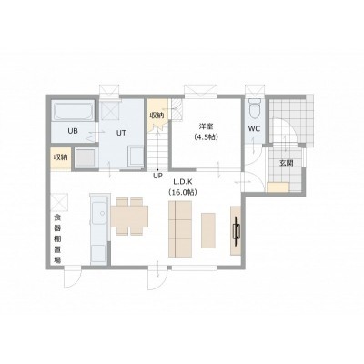 【建築プラン例】建物面積:106.01㎡ 建物価格:2100万円(税込)