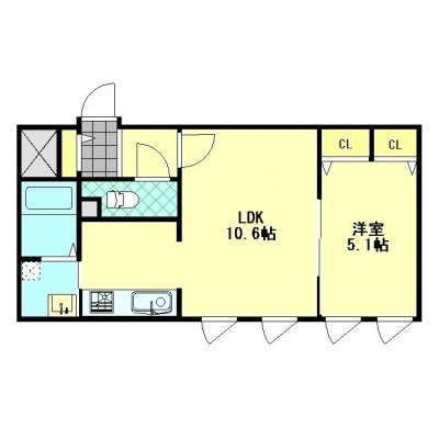 403号室 角部屋最上階♪