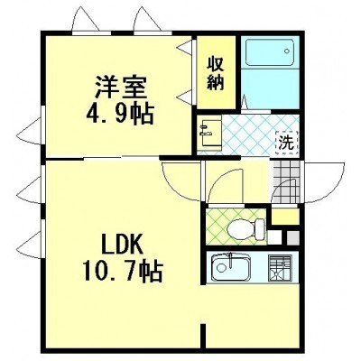 403号室 最上階角部屋