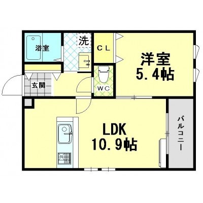 207号室 角部屋