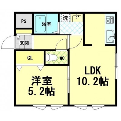105号室:角部屋