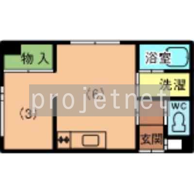 間取り(※1号室タイプの為4号室は反転)