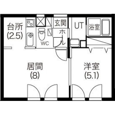 2号室は向きが反転します