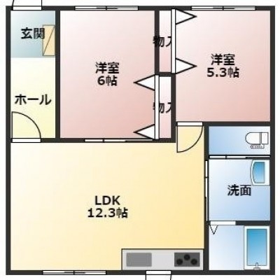 1階A号室間取り