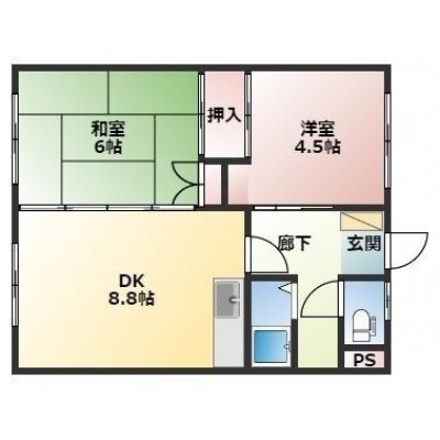 1階B号室間取り