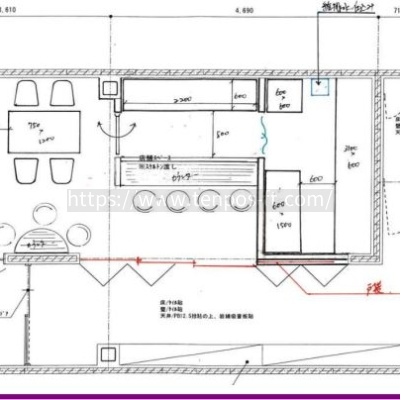 ホテル1階テナント！無償設備充実、居酒屋居抜き！