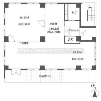 交差点角地ビル1階テナント！