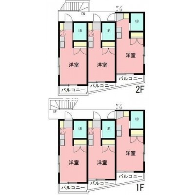 足立区西新井本町 一棟売アパート 間取り図