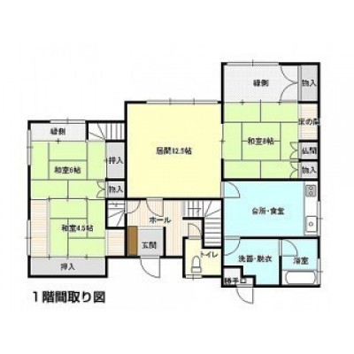 1階 居間は南西向き